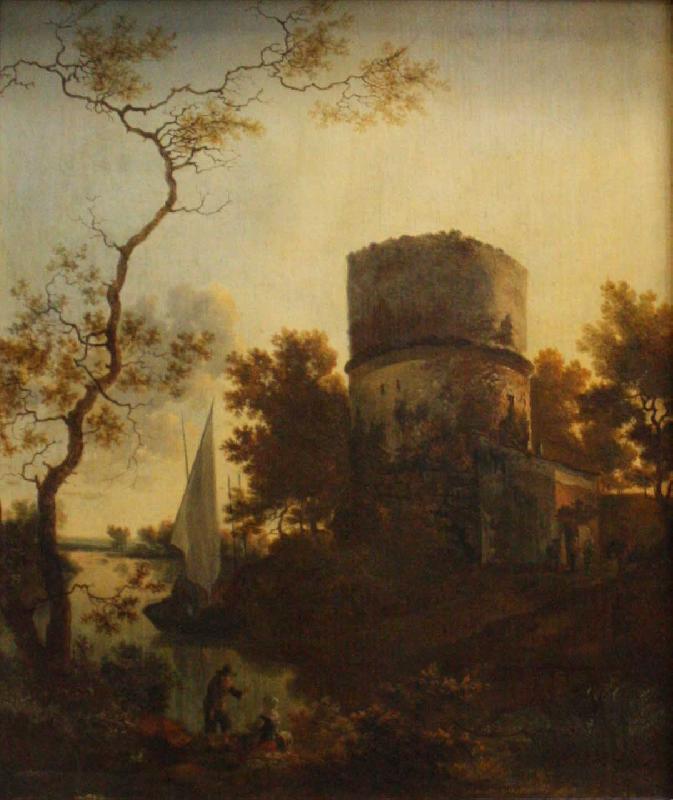 Adam Pijnacker Landscape near Tivoli oil painting image